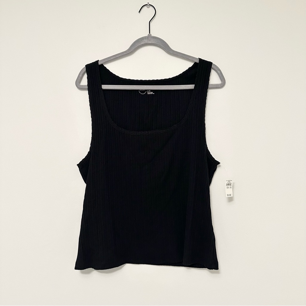 NEW Aerie Classic Black Tank Top NWT Women's XL Ribbed Tank